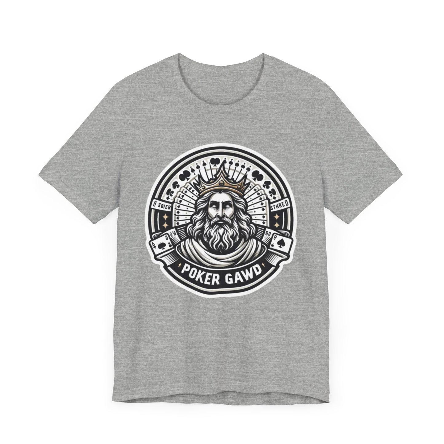 Poker Gawd Graphic T-shirt. For fashion, luck, poker players, and gamblers