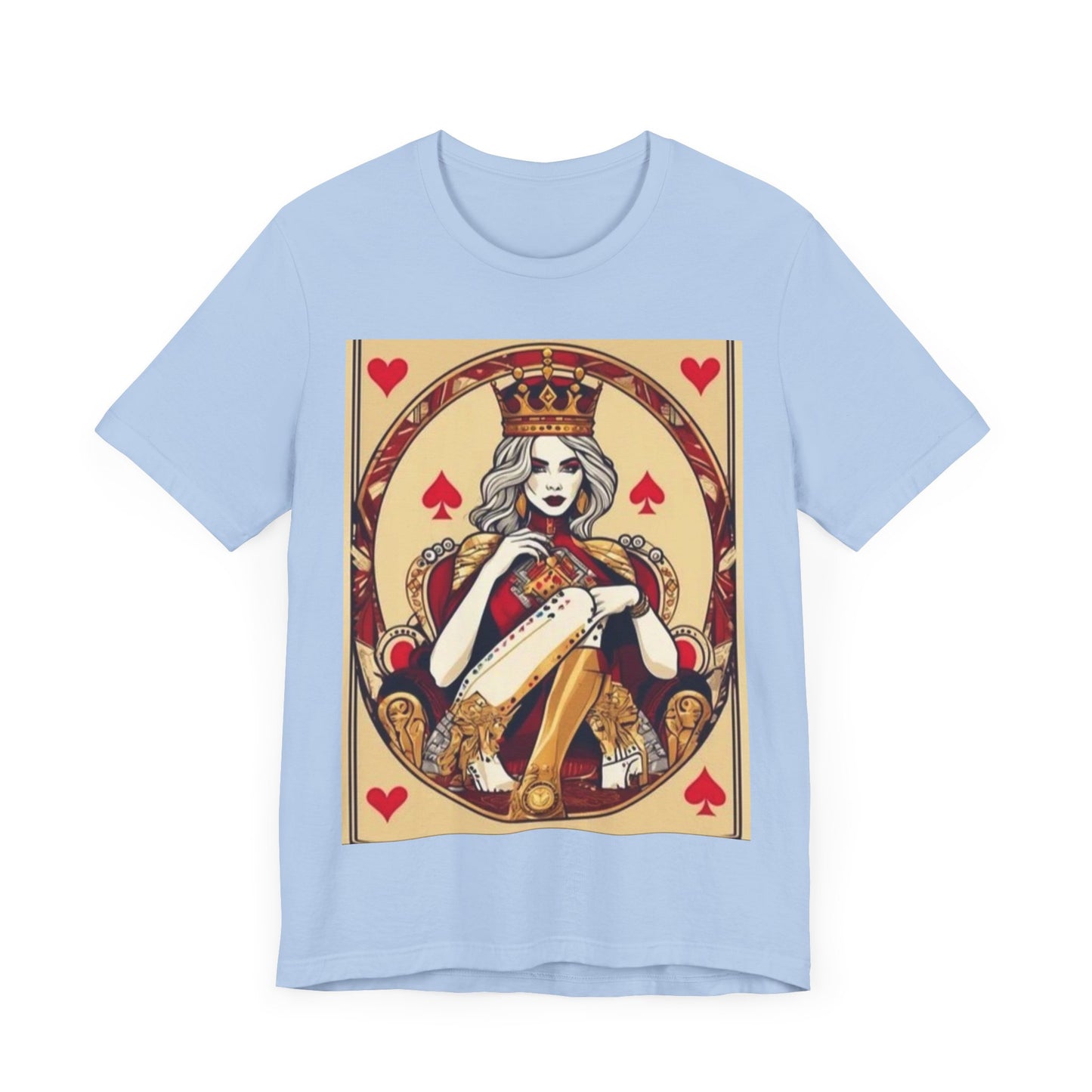 Gamblers Queen Unisex Short Sleeve Tee. Lady luck, poker players, gamblers