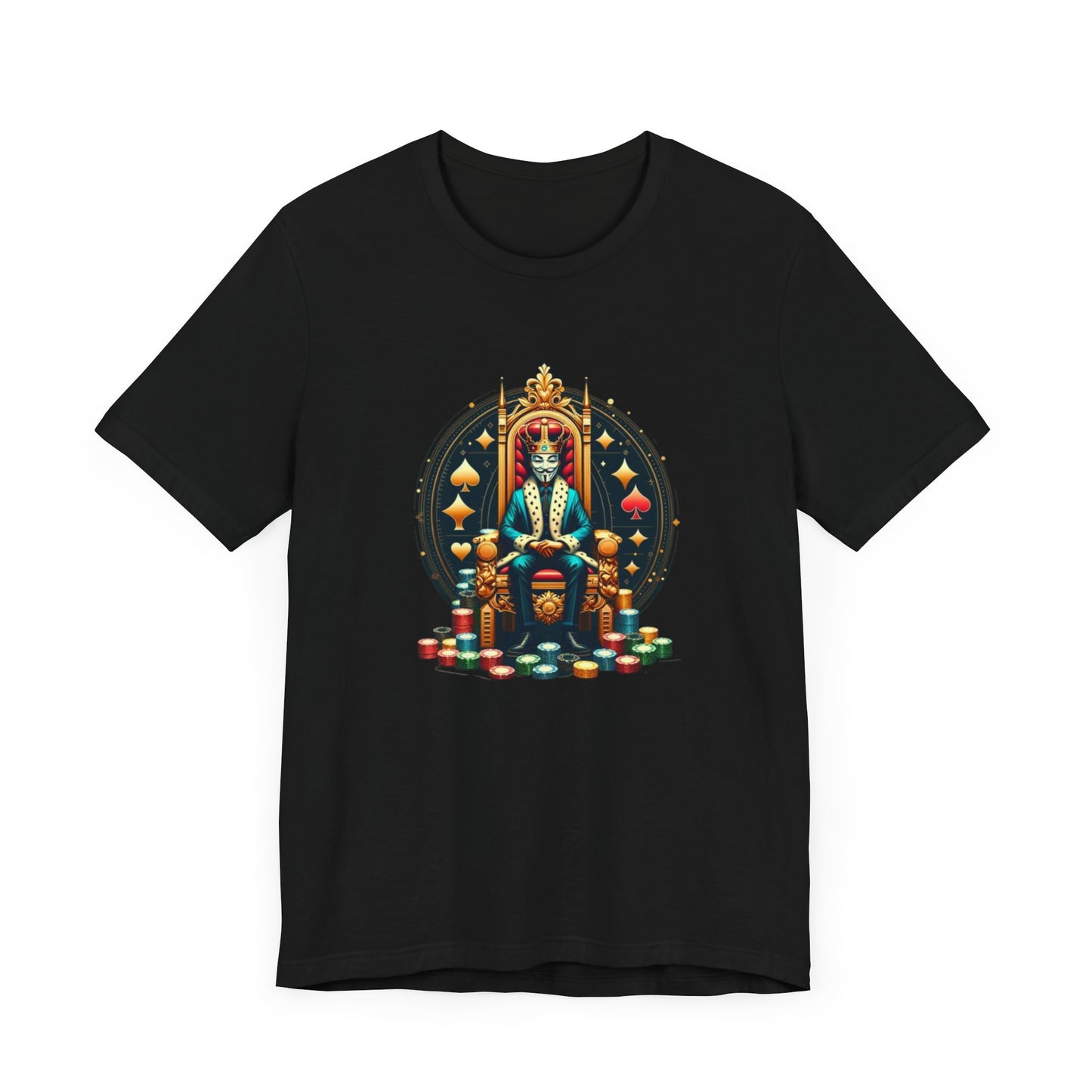 Gamblers King Unisex Short Sleeve Tee, Luck, Poker, Gambler