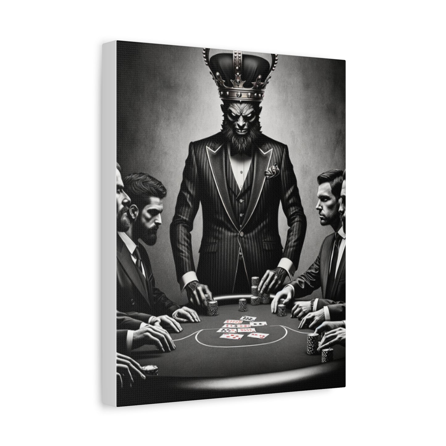King Poker, Poker Beast Matte Canvas, Stretched, 1.25"