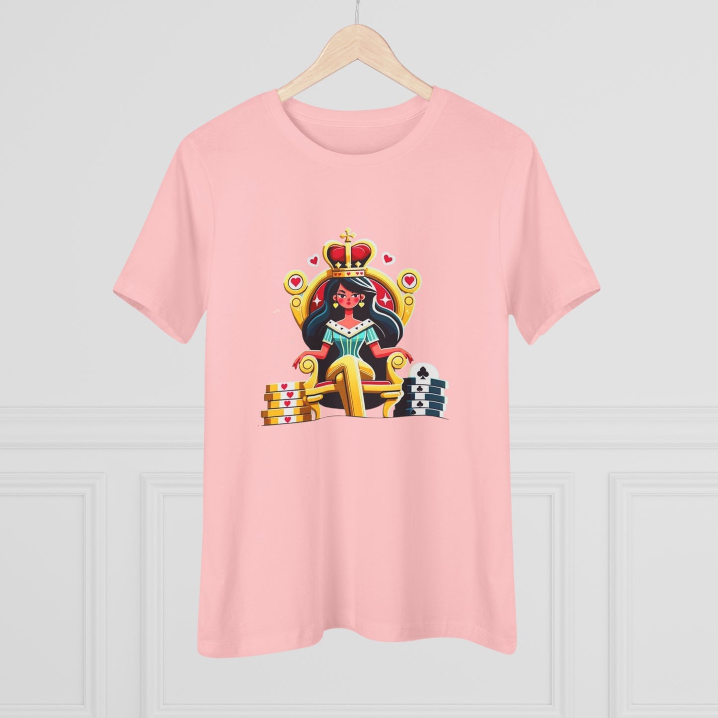 Gamblers Queen Short Sleeve Tee, Lady Luck, Poker, Gambler