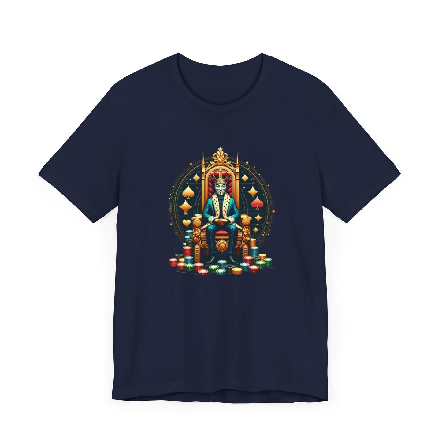 Gamblers King Unisex Short Sleeve Tee, Luck, Poker, Gambler
