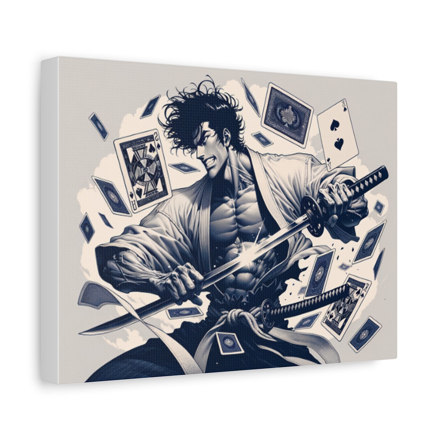 Poker Master Samurai Matte Canvas, Stretched, 1.25"