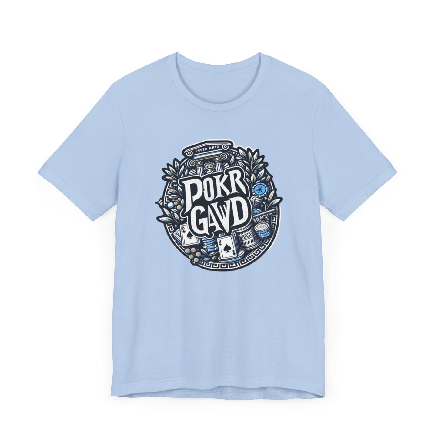 Poker Gawd Graphic T-shirt. For fashion, luck, poker players, and gamblers