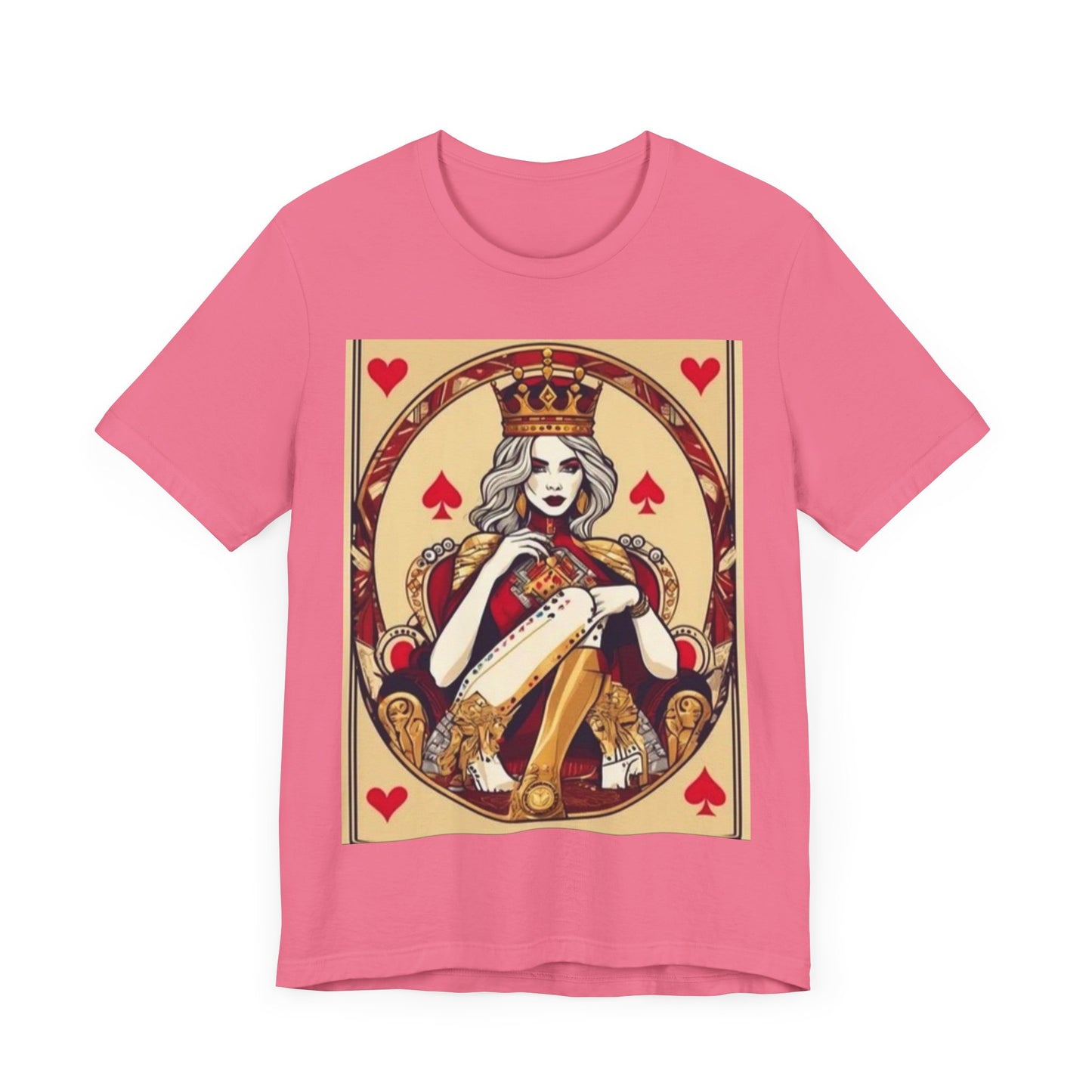 Gamblers Queen Unisex Short Sleeve Tee. Lady luck, poker players, gamblers