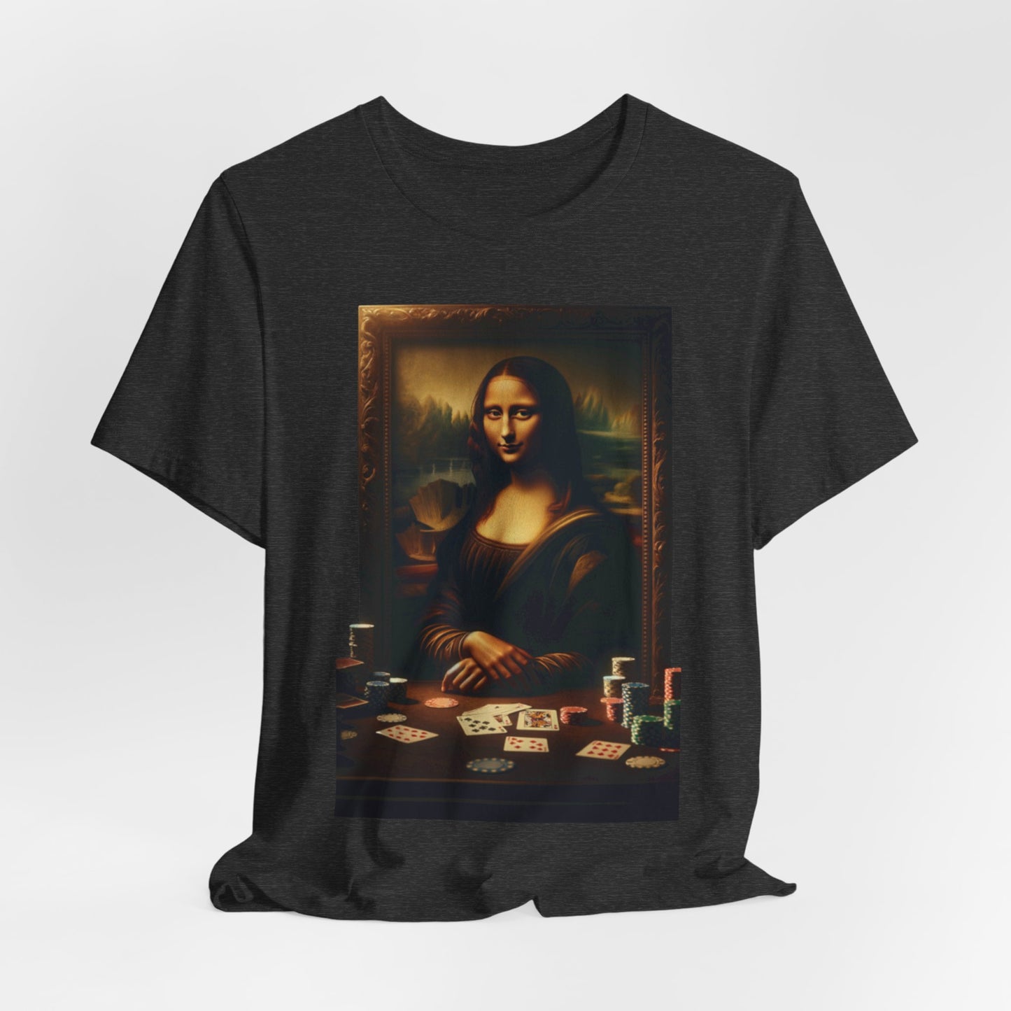 Mona Lisa's Poker Smile Short Sleeve Tee