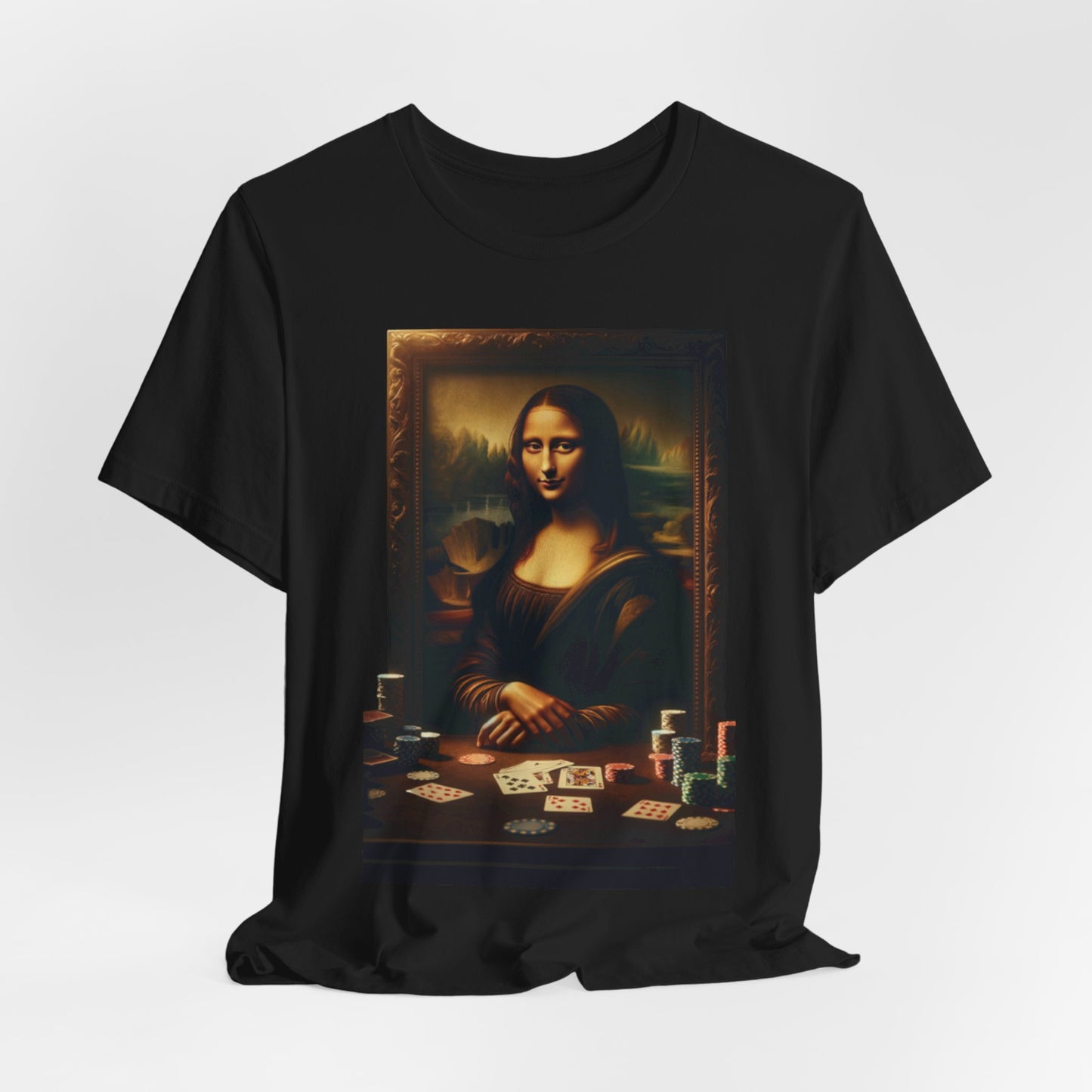 Mona Lisa's Poker Smile Short Sleeve Tee