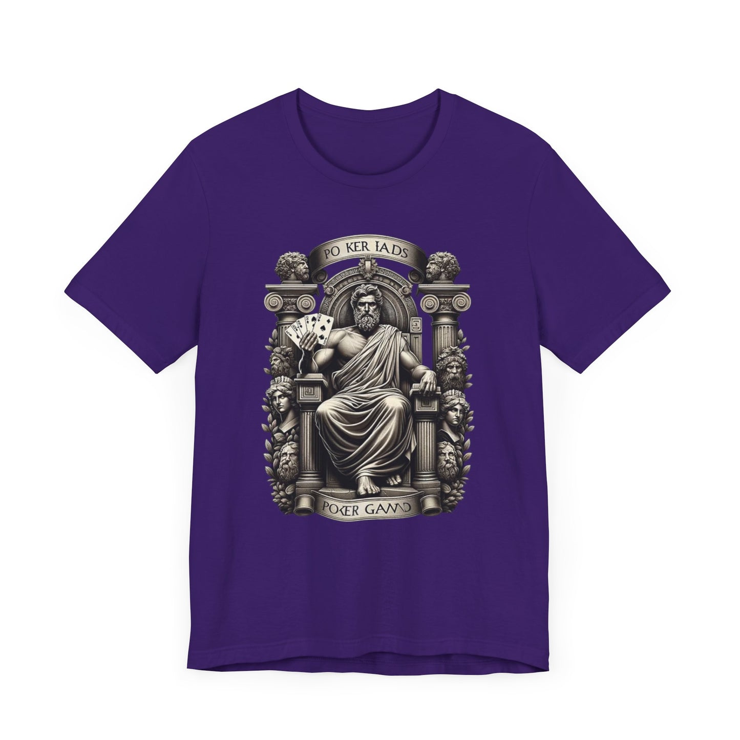 Poker Gawd Graphic t-shirt unisex short sleeve tee. For fashion, luck, poker players, and gamblers