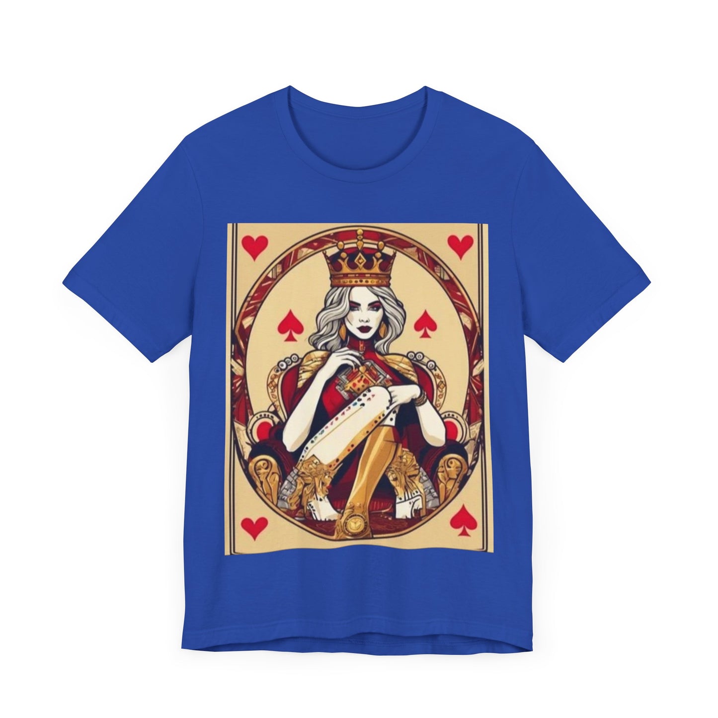 Gamblers Queen Unisex Short Sleeve Tee. Lady luck, poker players, gamblers