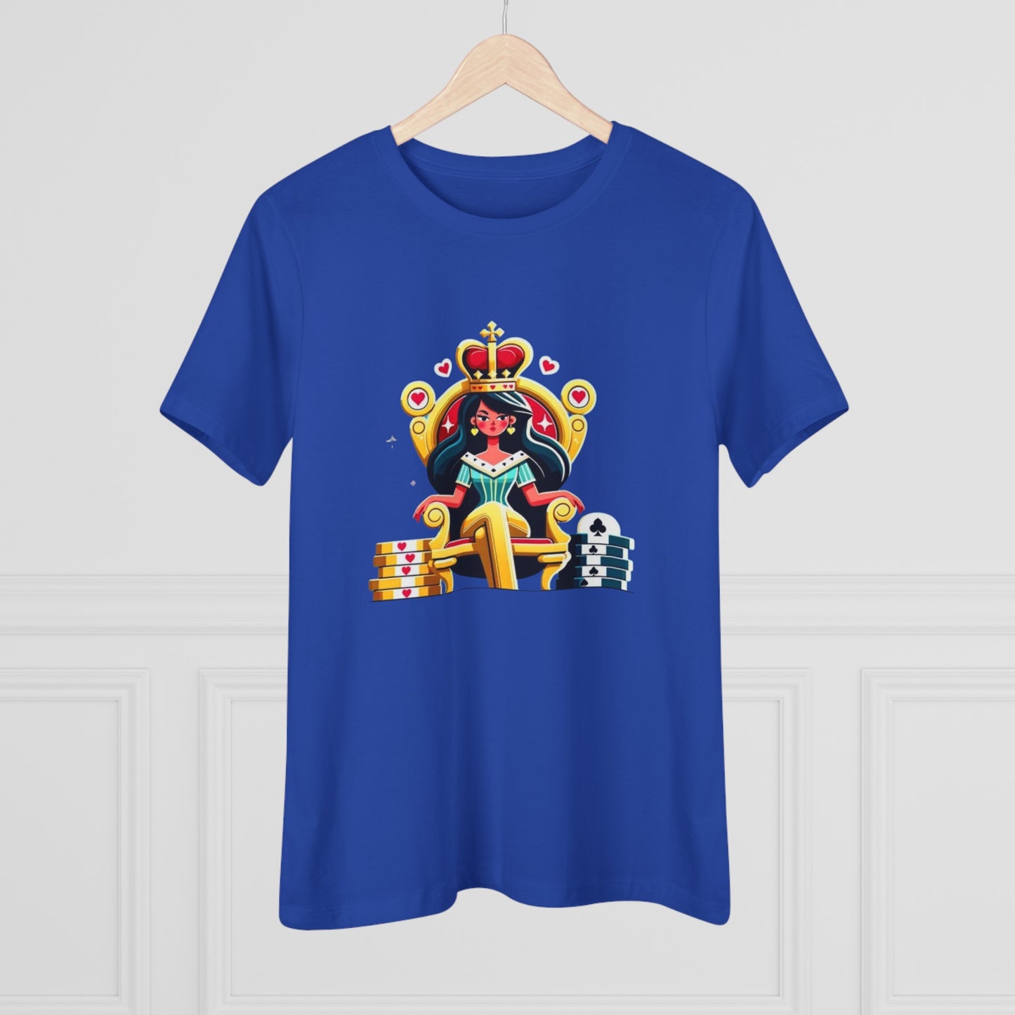 Gamblers Queen Short Sleeve Tee, Lady Luck, Poker, Gambler