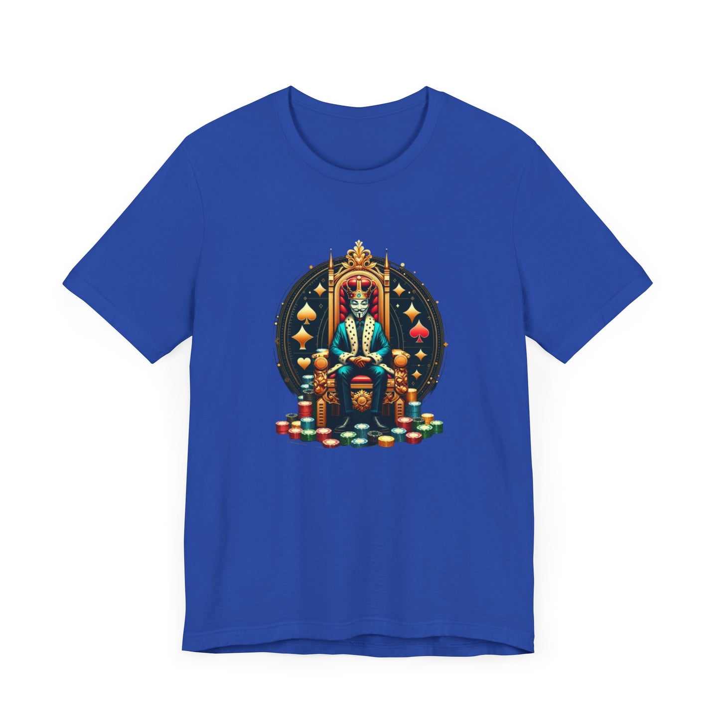 Gamblers King Unisex Short Sleeve Tee, Luck, Poker, Gambler