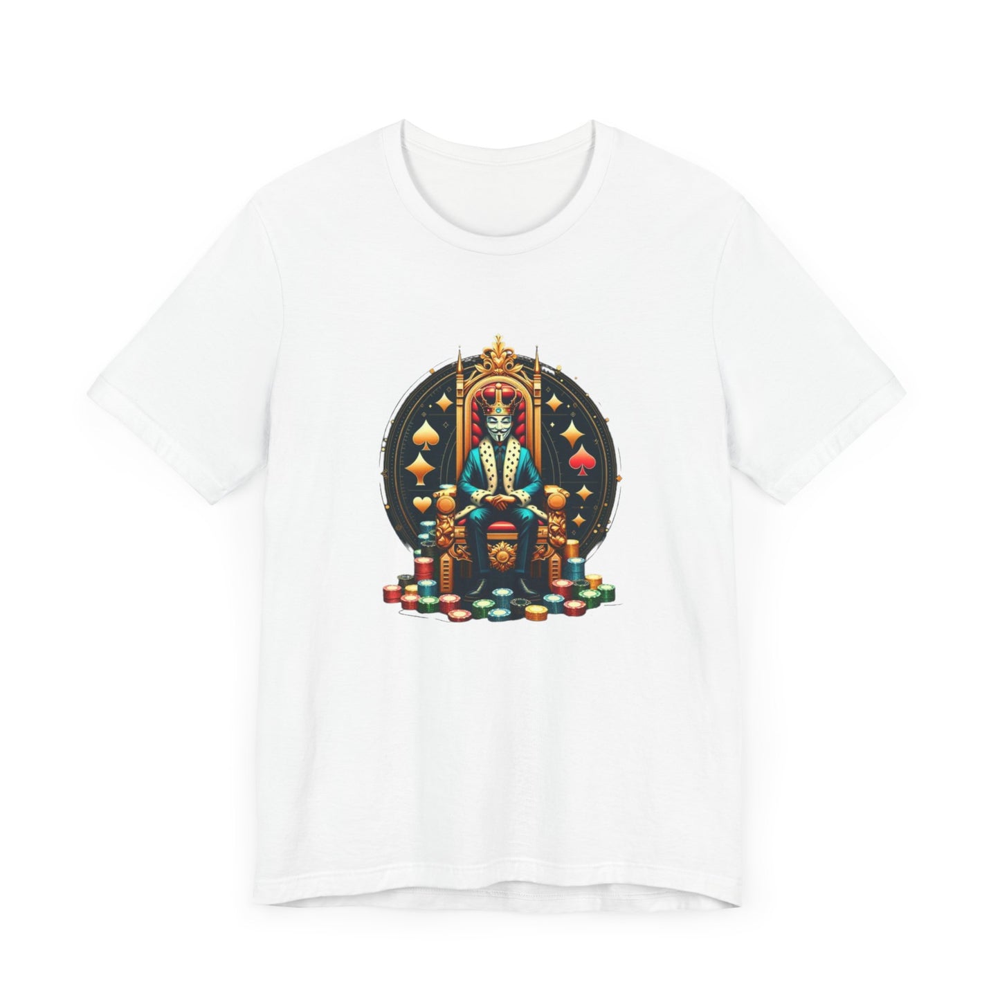 Gamblers King Unisex Short Sleeve Tee, Luck, Poker, Gambler