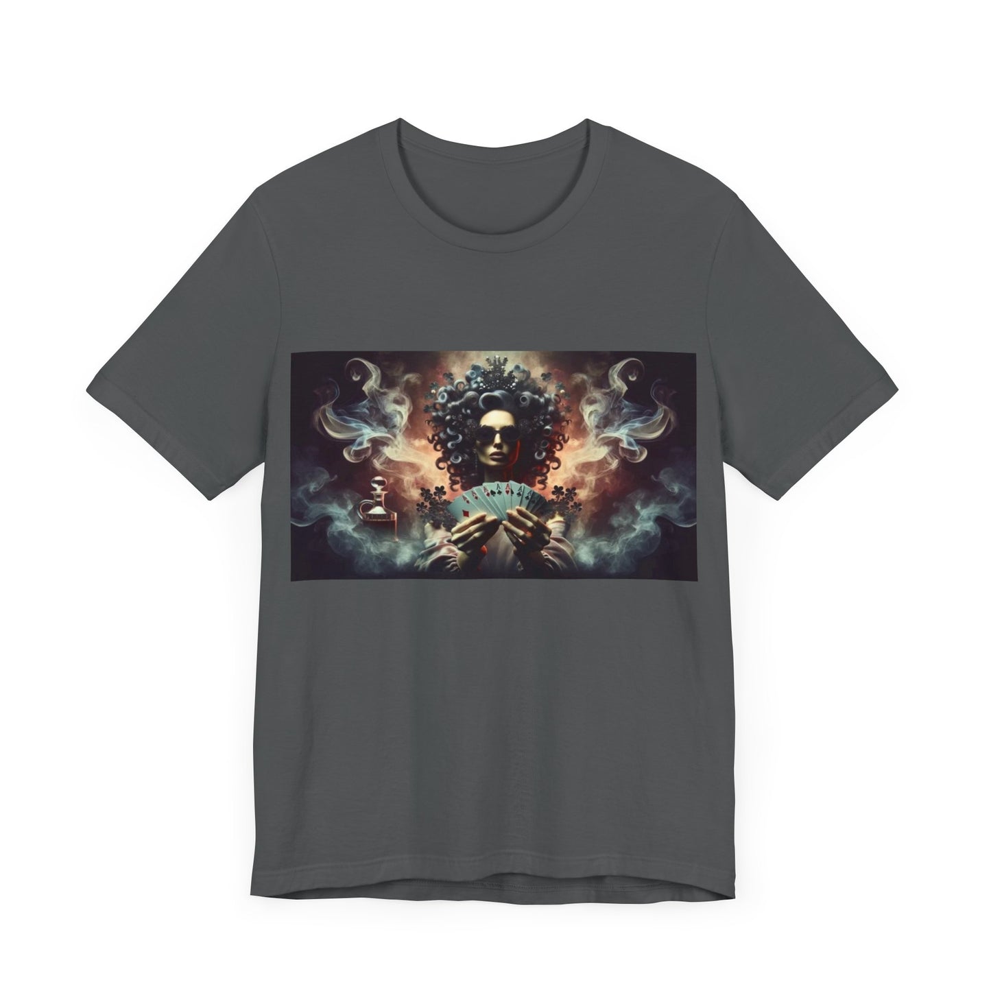 Lady luck Unisex Jersey Short Sleeve Tee for Luck, poker players, and gamblers