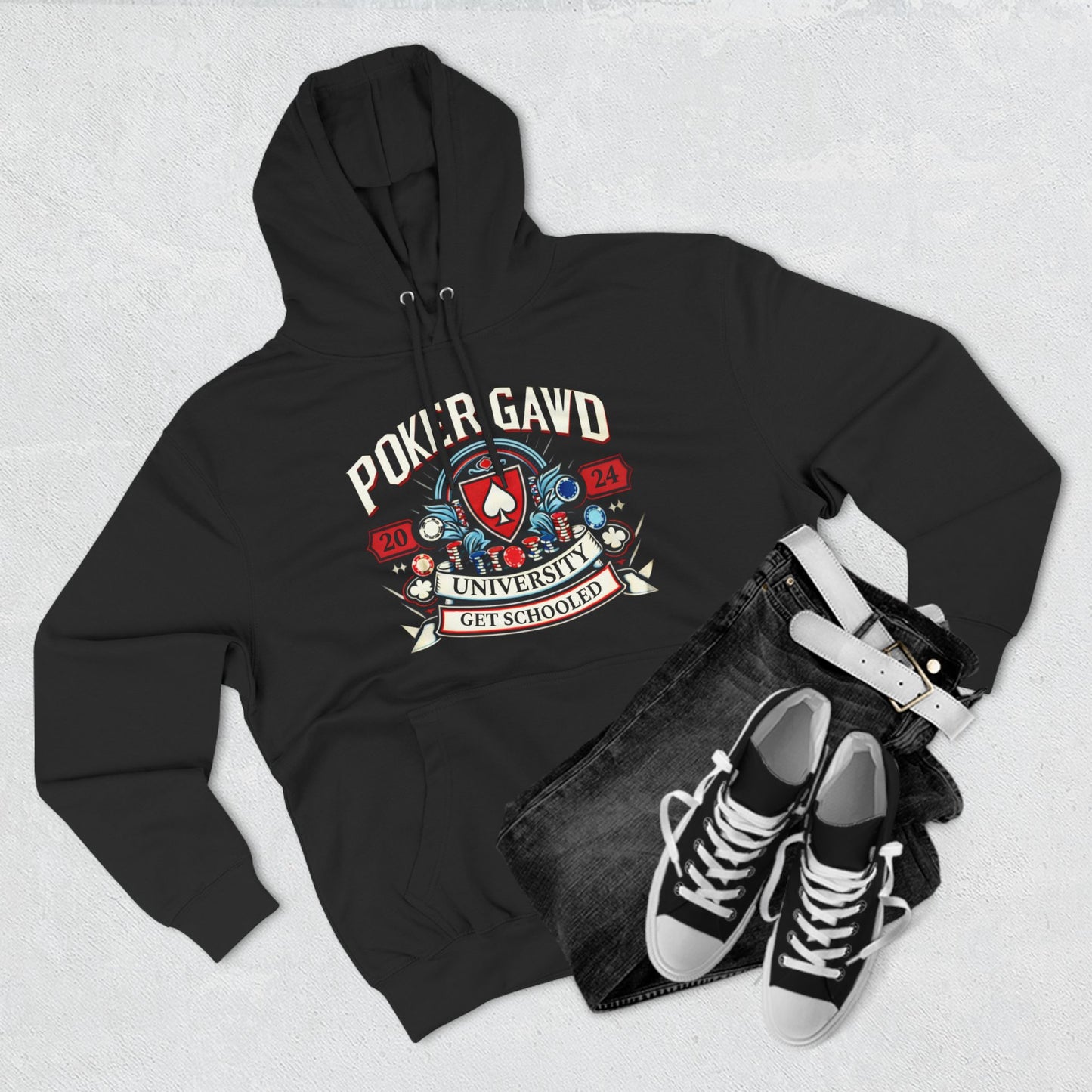 Poker Gawd University Three-Panel Fleece Hoodie