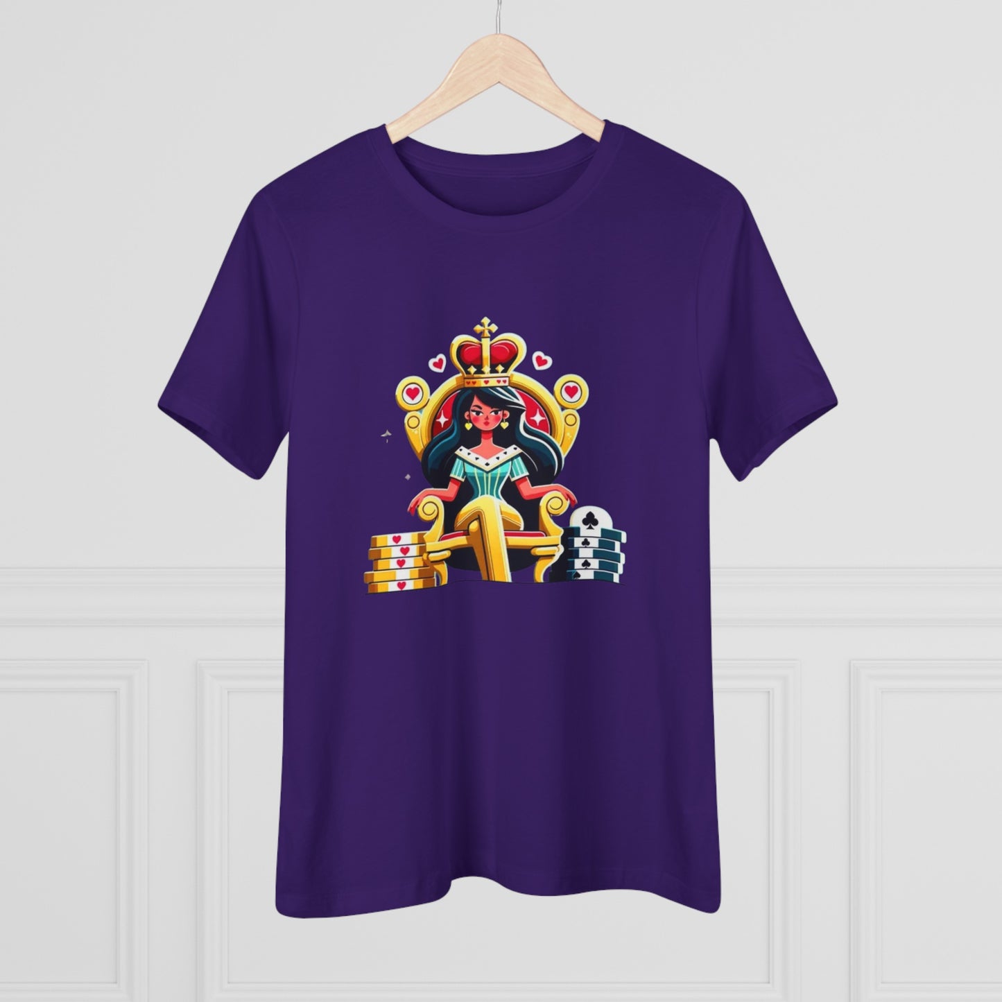 Gamblers Queen Short Sleeve Tee, Lady Luck, Poker, Gambler