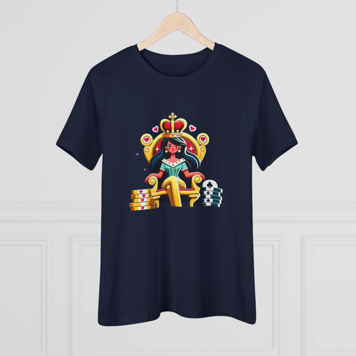 Gamblers Queen Short Sleeve Tee, Lady Luck, Poker, Gambler