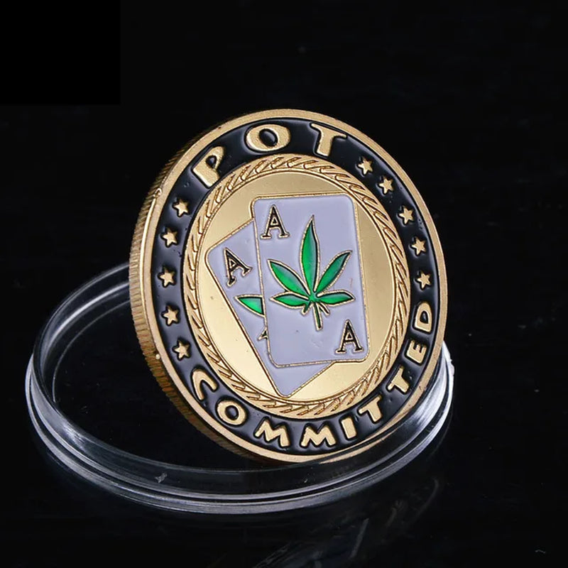 Metal Poker Coin Card Guard Protector Poker Cards Good Luck Challenge Coin Casino Chips Dealer Token Souvenir Collectible Gifts