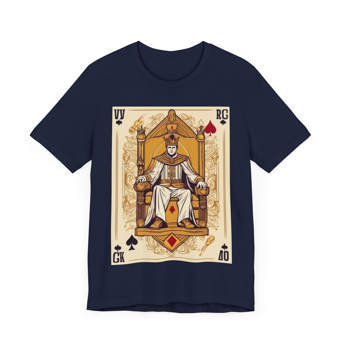 Poker King Unisex Short Sleeve Tee, Lucky, poker, gambler