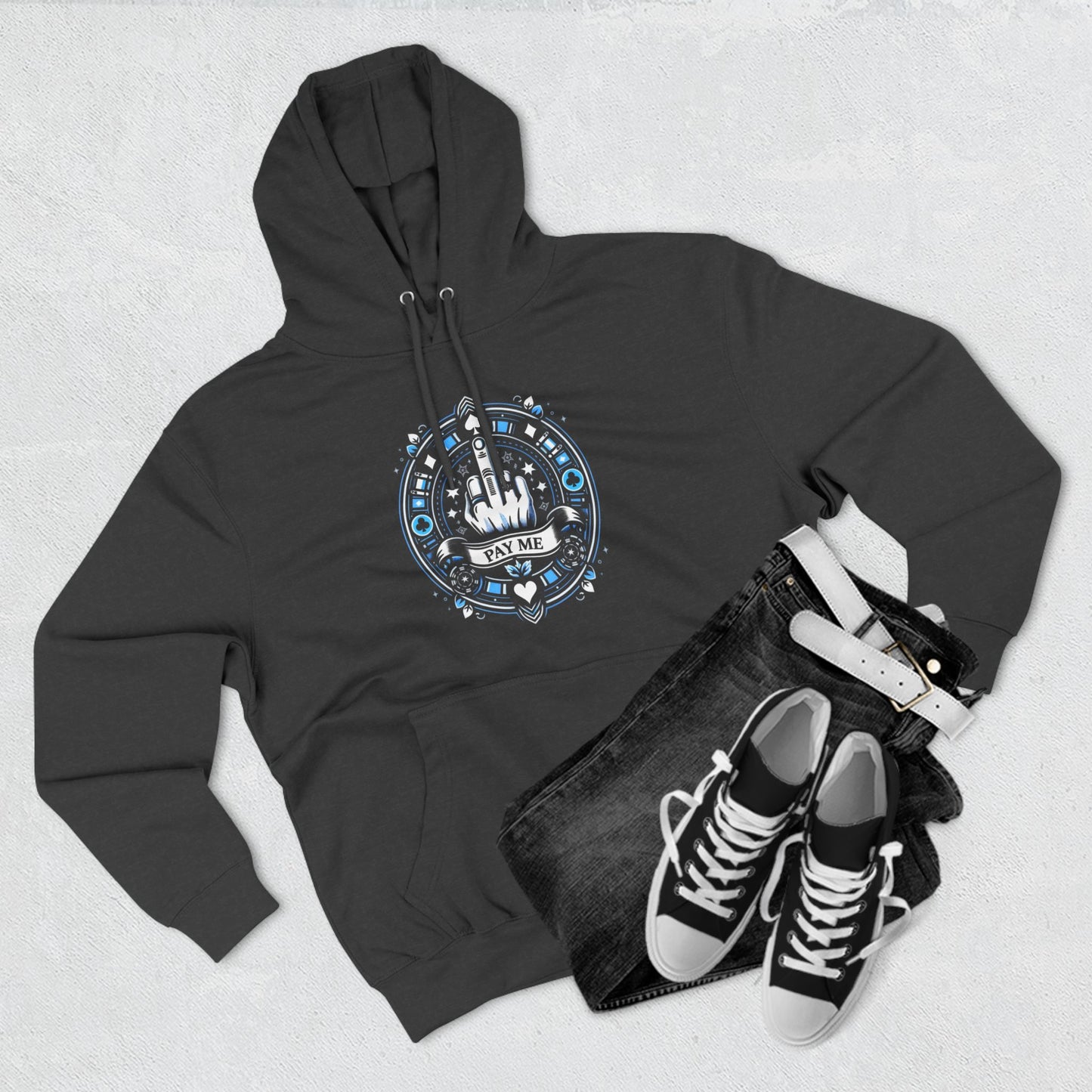 Poker Gawd Pay Me Three-Panel Fleece Hoodie