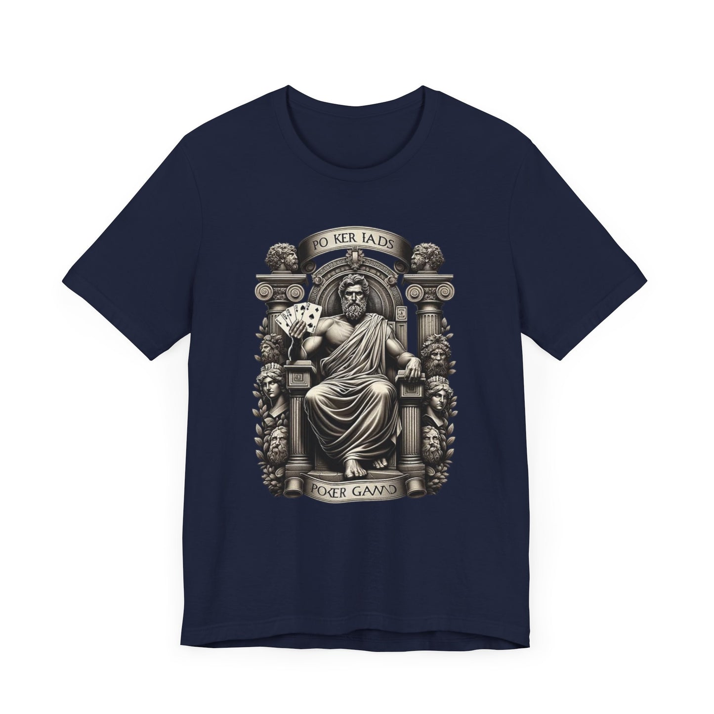 Poker Gawd Graphic t-shirt unisex short sleeve tee. For fashion, luck, poker players, and gamblers