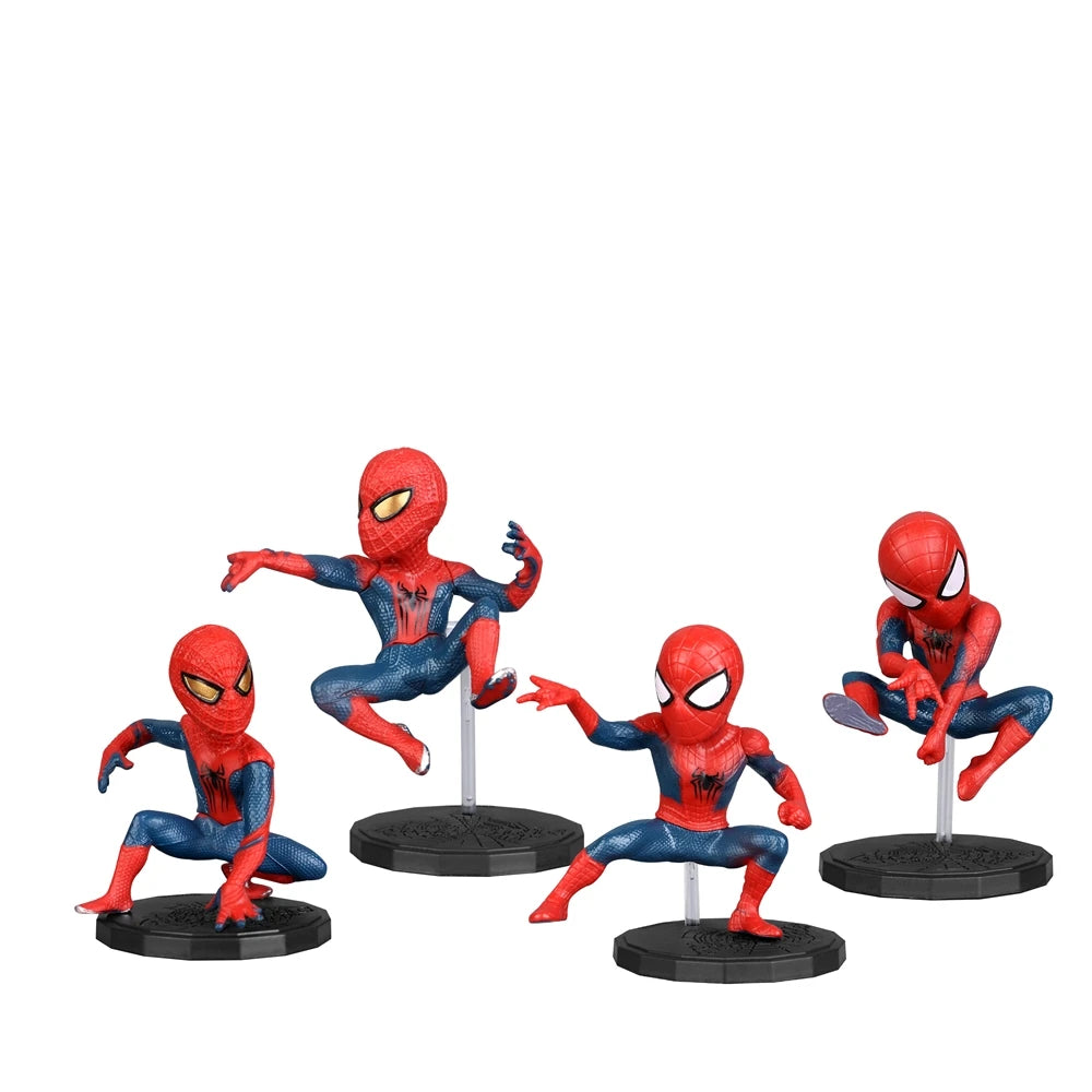 Movie Superhero Spider 4Pcs/Set 6-8Cm Action Figure Anime Decoration Collection Figurine Mini Doll Toys Model Children