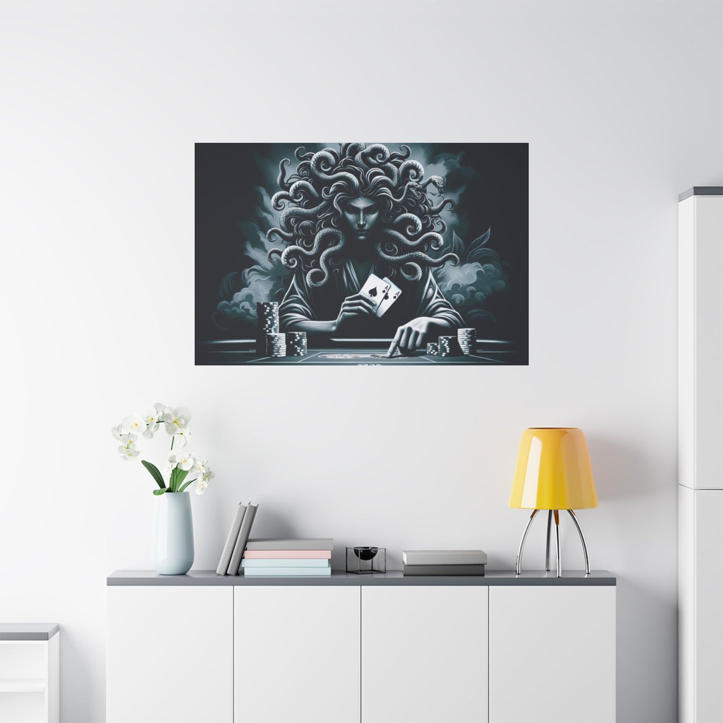 Medusa's Poker Face Matte Canvas, Stretched, 1.25"