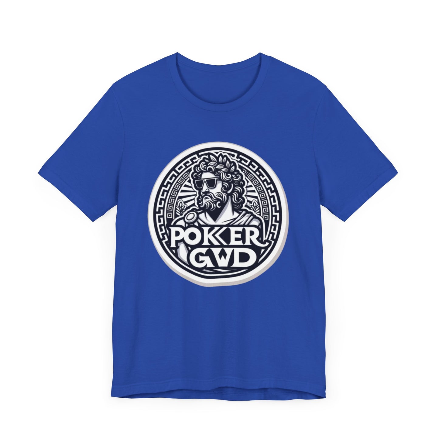Poker Gawd Graphic t-shirt unisex short sleeve tee. For fashion, luck, poker players, and gamblers