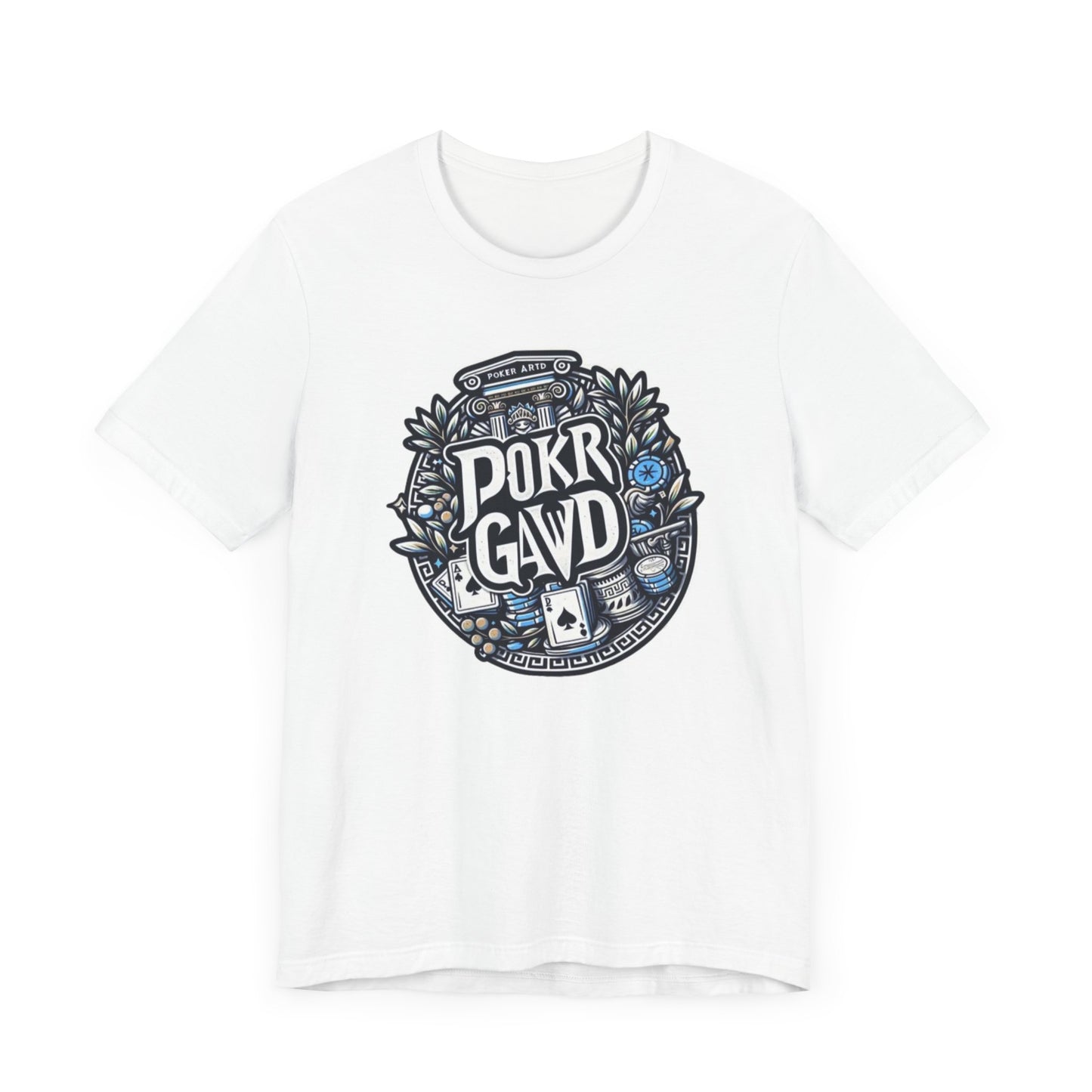 Poker Gawd Graphic T-shirt. For fashion, luck, poker players, and gamblers