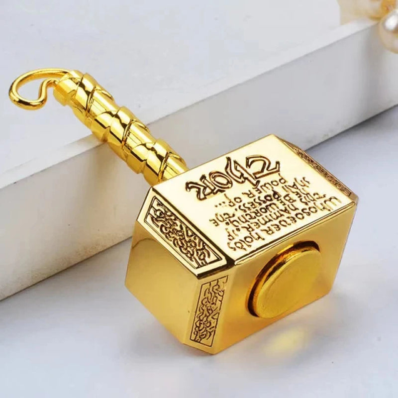 Wiitin Thors Battle Hammer Fidget Hand Spinner Made by Metal the Mighty Mjolnir Keychain Toy Stress Relief Toys for Kids Gift