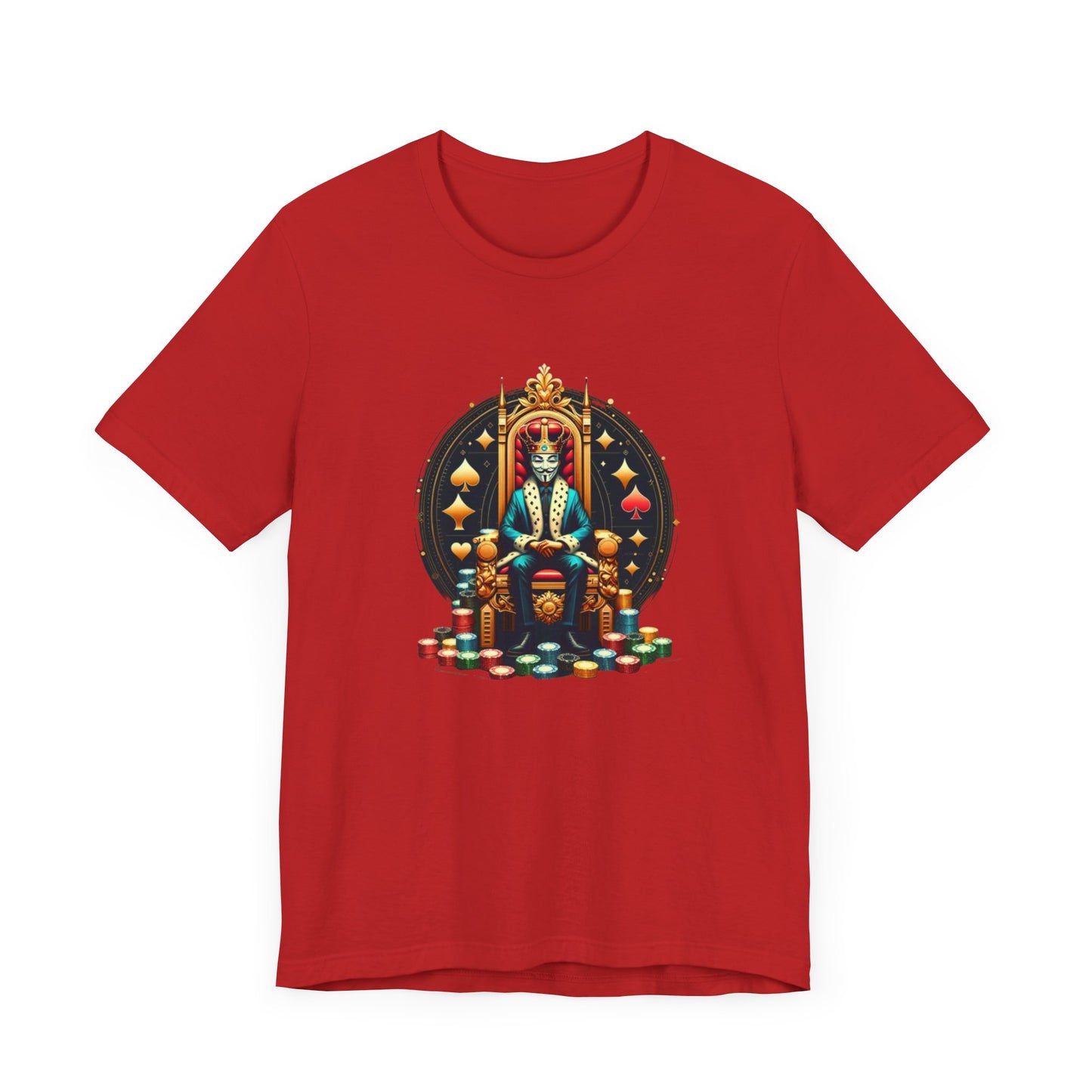 Gamblers King Unisex Short Sleeve Tee, Luck, Poker, Gambler