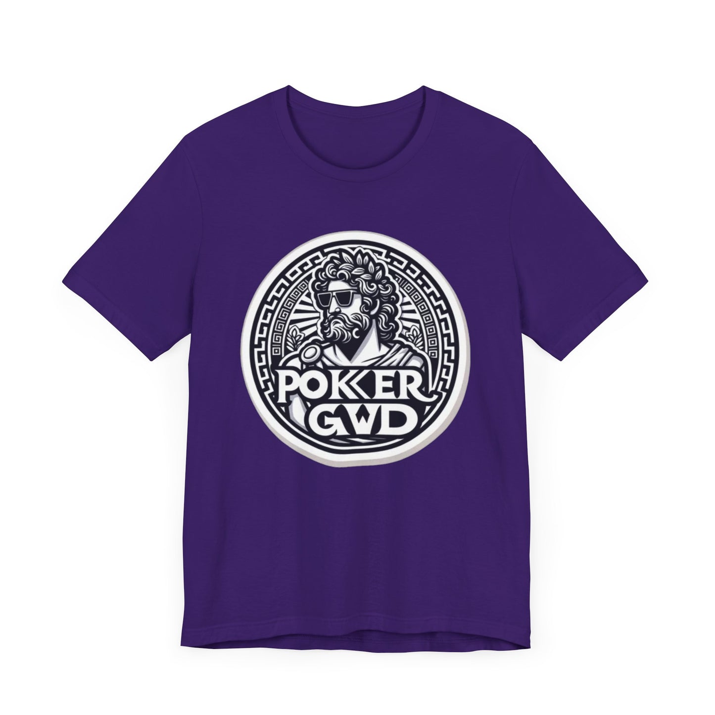 Poker Gawd Graphic t-shirt unisex short sleeve tee. For fashion, luck, poker players, and gamblers