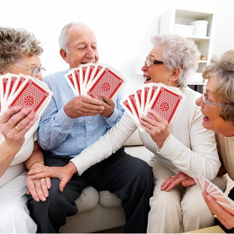 Giant Playing Cards Set - 54 Cards (12X17 Cm) for Large-Scale Poker Games, 4X Larger than Standard Decks, Party Supplies