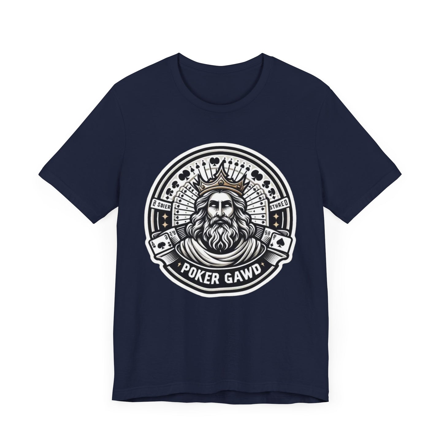 Poker Gawd Graphic T-shirt. For fashion, luck, poker players, and gamblers