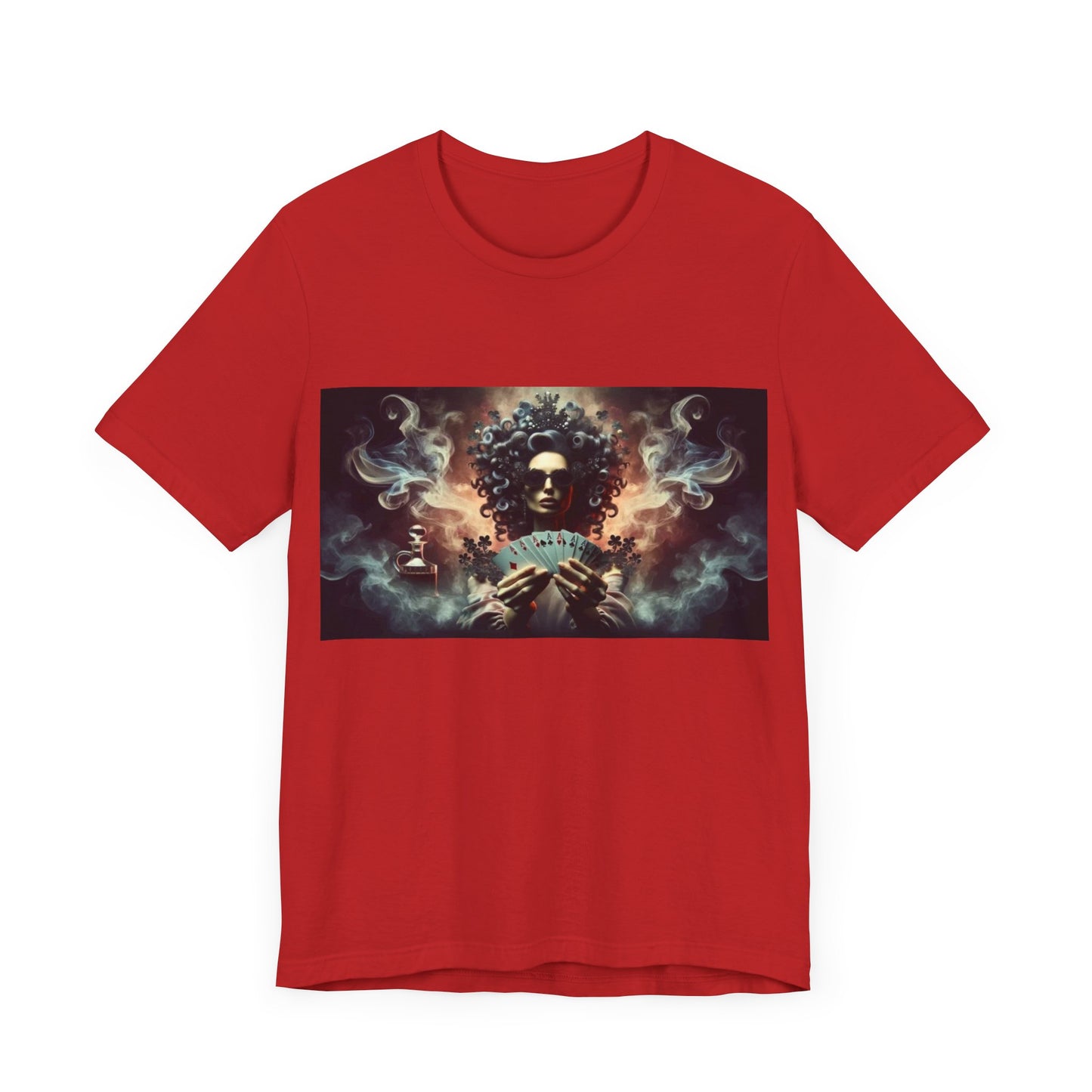Lady luck Unisex Jersey Short Sleeve Tee for Luck, poker players, and gamblers