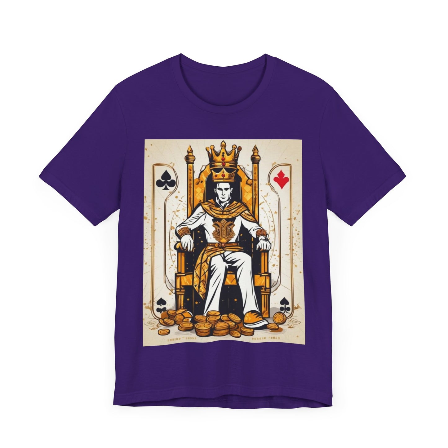 Poker King Unisex Short Sleeve Tee, Luck, Poker Player, Gambler