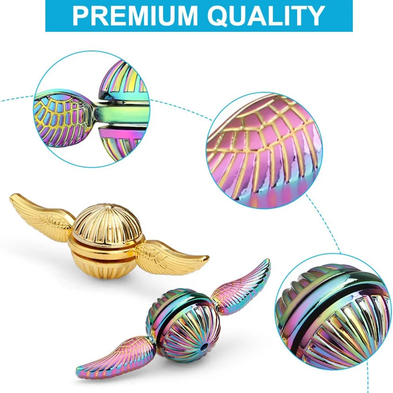 EDC Fidget Spinner Toys for Children Adult Anti-Stress Fingertip Gyro Fidget Relieves Stress Toy Rotating Metal Ball Desktop Toy