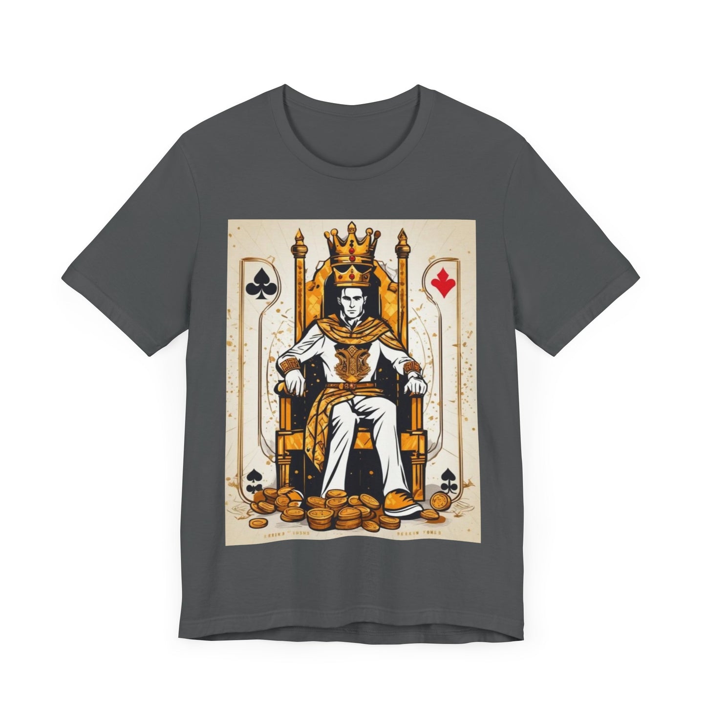 Poker King Unisex Short Sleeve Tee, Luck, Poker Player, Gambler