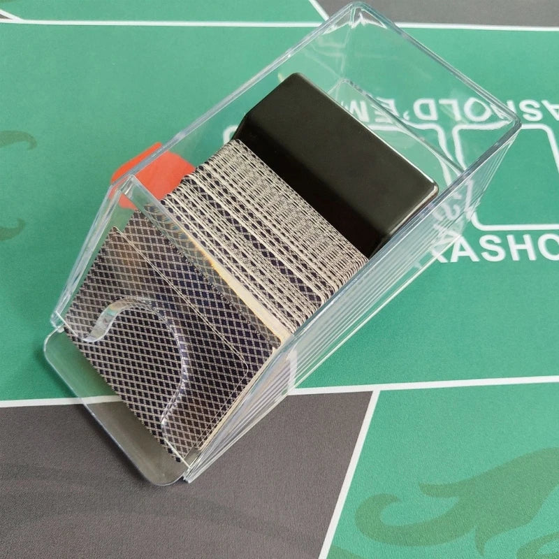4/6-Deck Acrylic Blackjacks Dealing Shoe Playing Card Shuffler Pokers Dealer Durable Dealer Equipment and Game Supplies