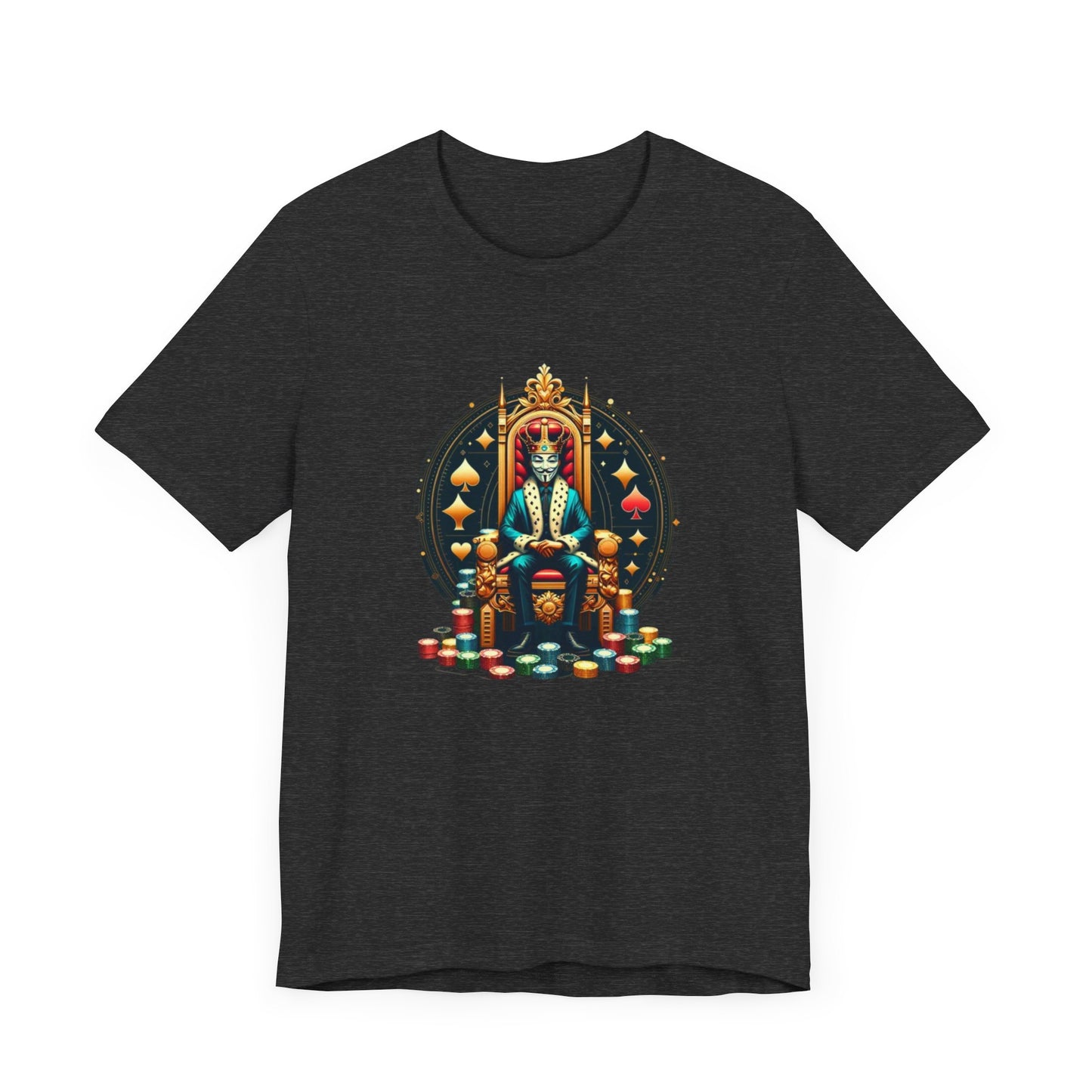 Gamblers King Unisex Short Sleeve Tee, Luck, Poker, Gambler