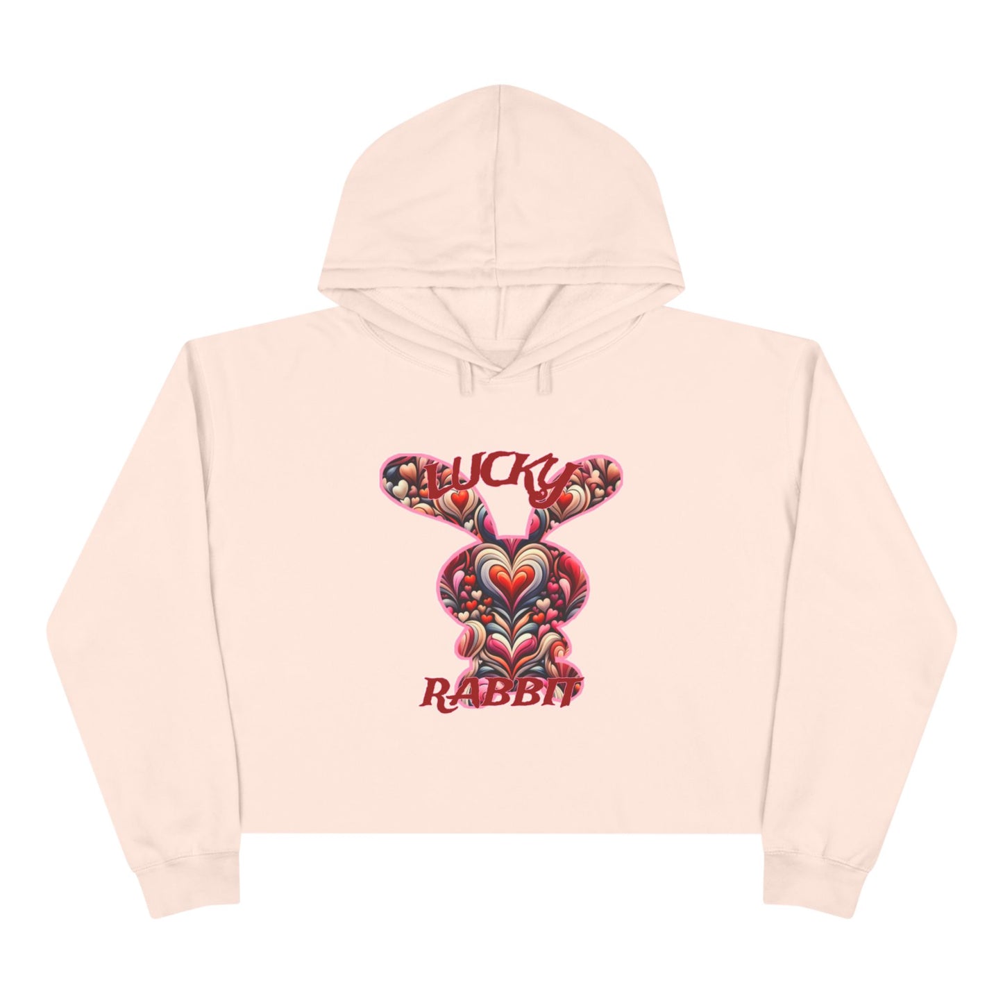 Ladies a Lucky RabbitCrop Hoodie