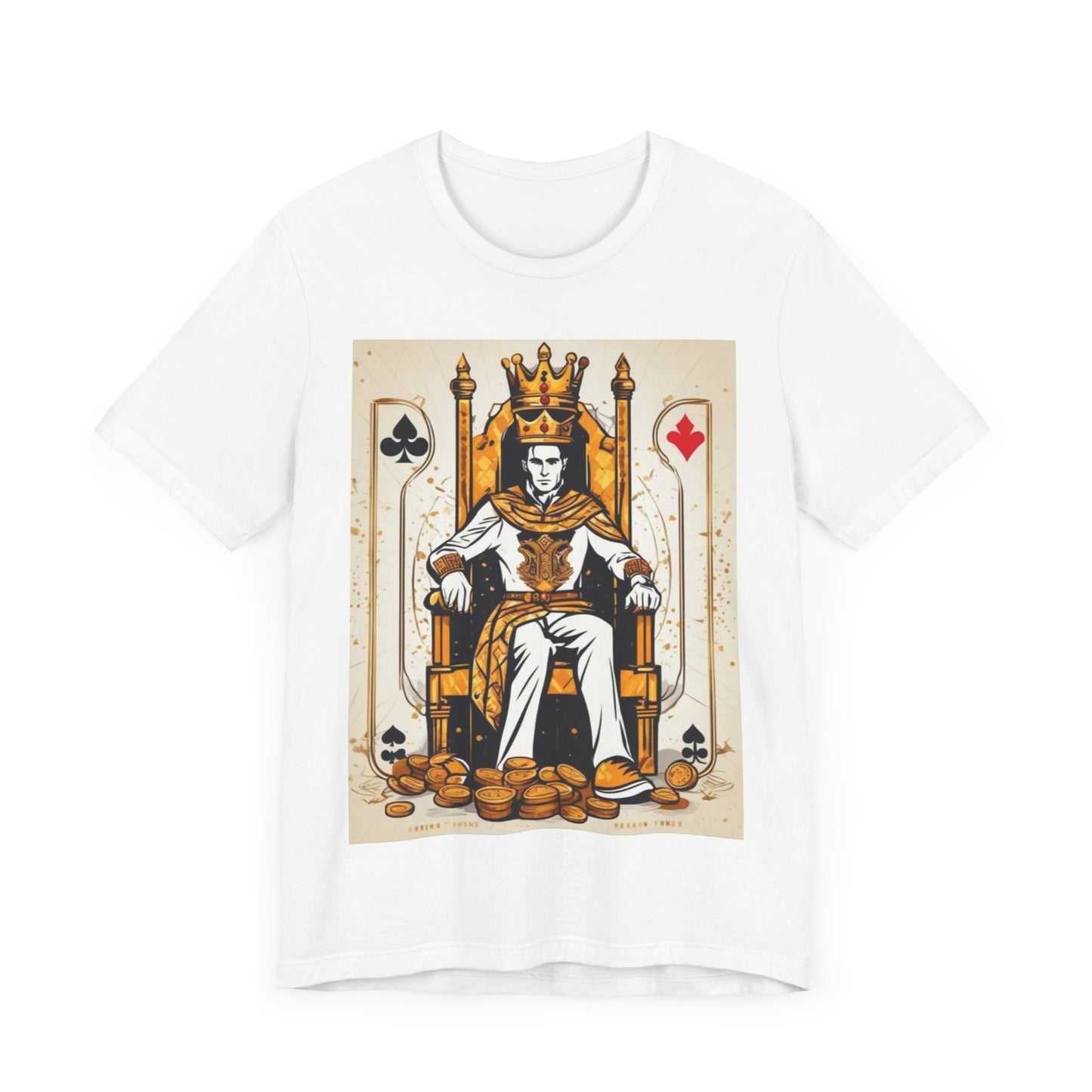 Poker King Unisex Short Sleeve Tee, Luck, Poker Player, Gambler
