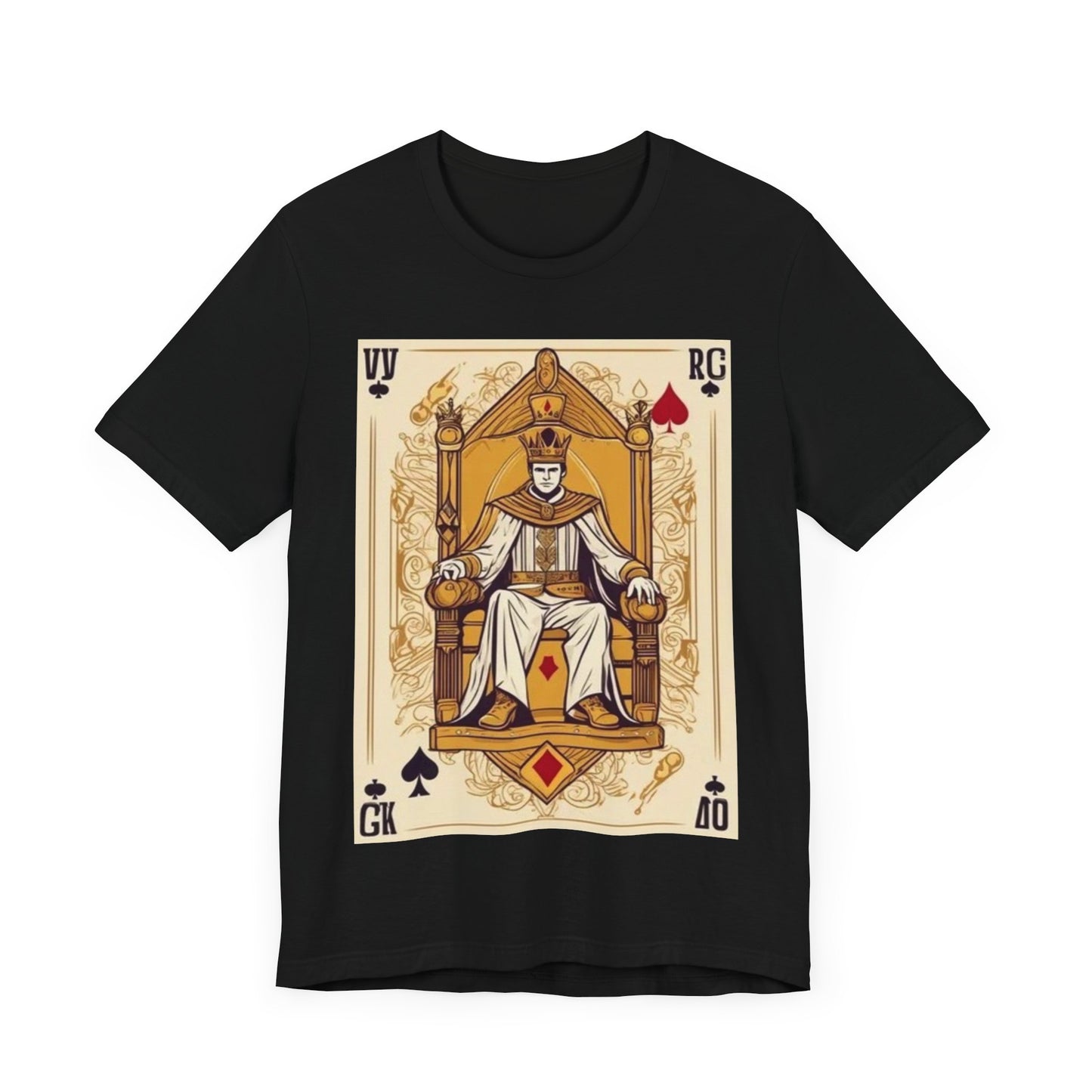 Poker King Unisex Short Sleeve Tee, Lucky, poker, gambler