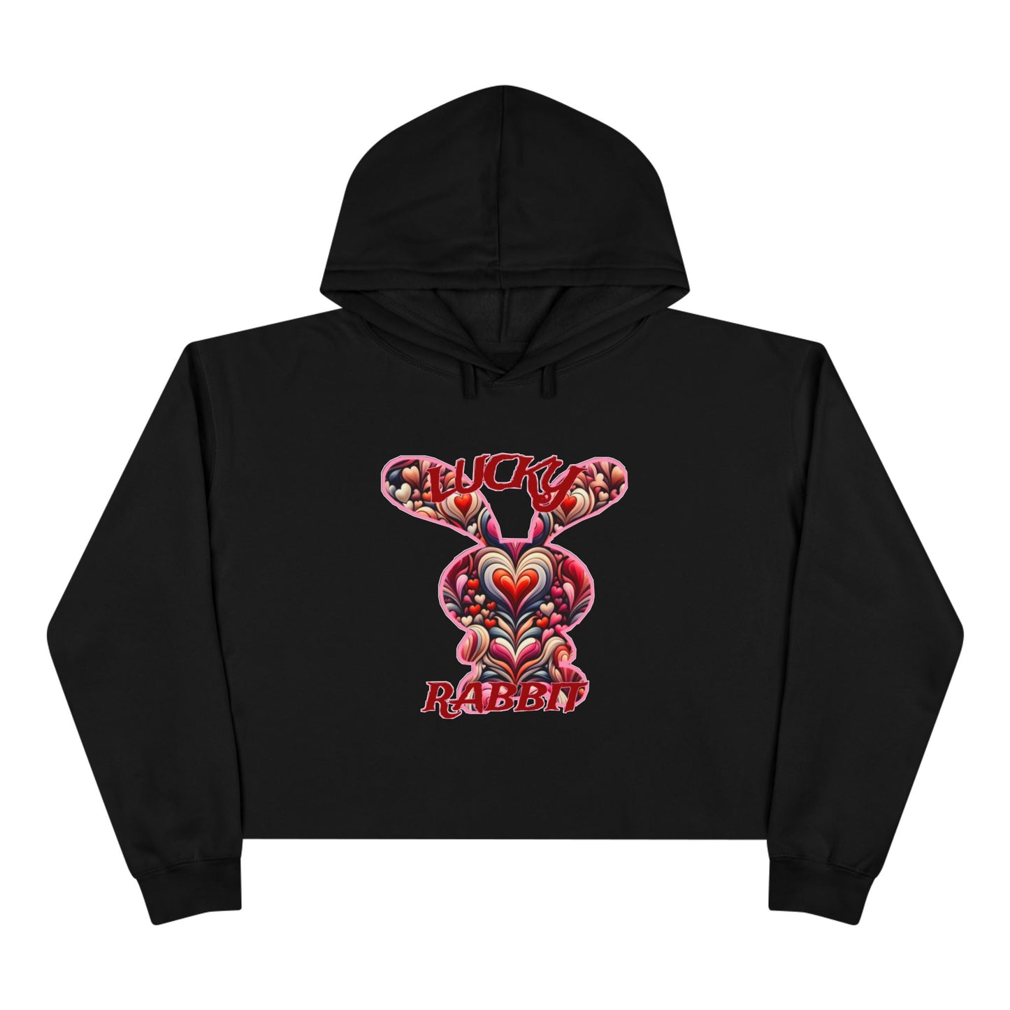 Ladies a Lucky RabbitCrop Hoodie