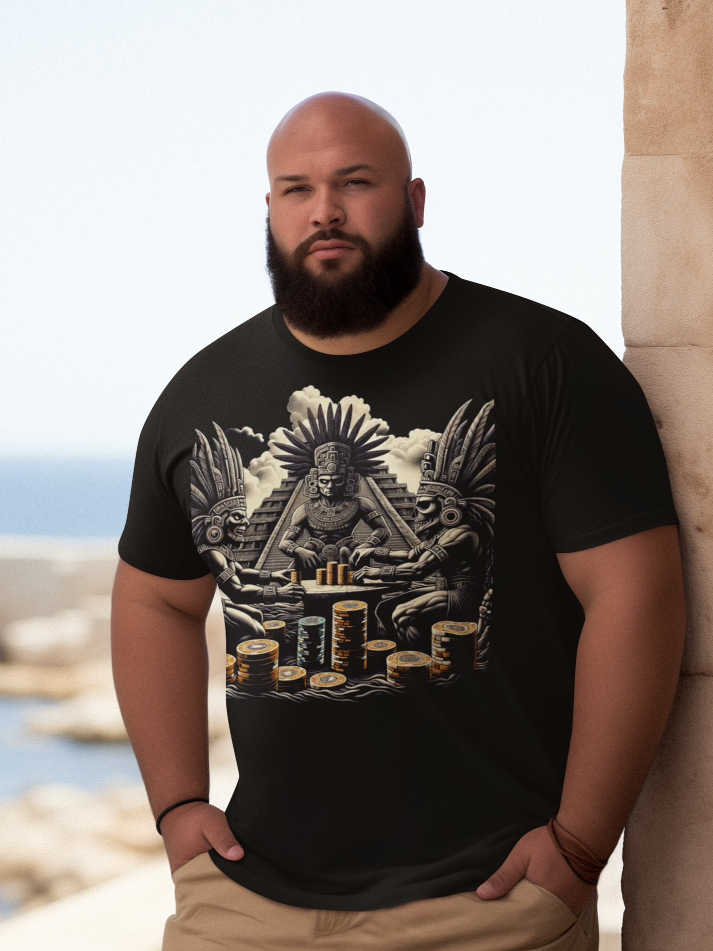 Aztec Poker Gawds Short Sleeve Tee