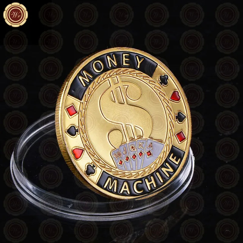 Metal Poker Coin Card Guard Protector Poker Cards Good Luck Challenge Coin Casino Chips Dealer Token Souvenir Collectible Gifts