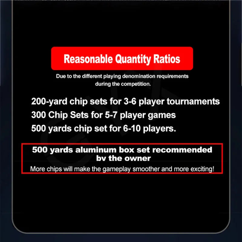 500 Chips Texas Poker Set Mat Texas Holdem Poker Multiplayer Set Rubber Cushion Clay Chip Aviation Aluminum Box 8-10 People