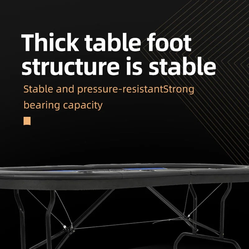 Texas Poker Table 213 * 106Cm Table Feet Foldable with LED Light Casino Texas Baccarat Price Discount