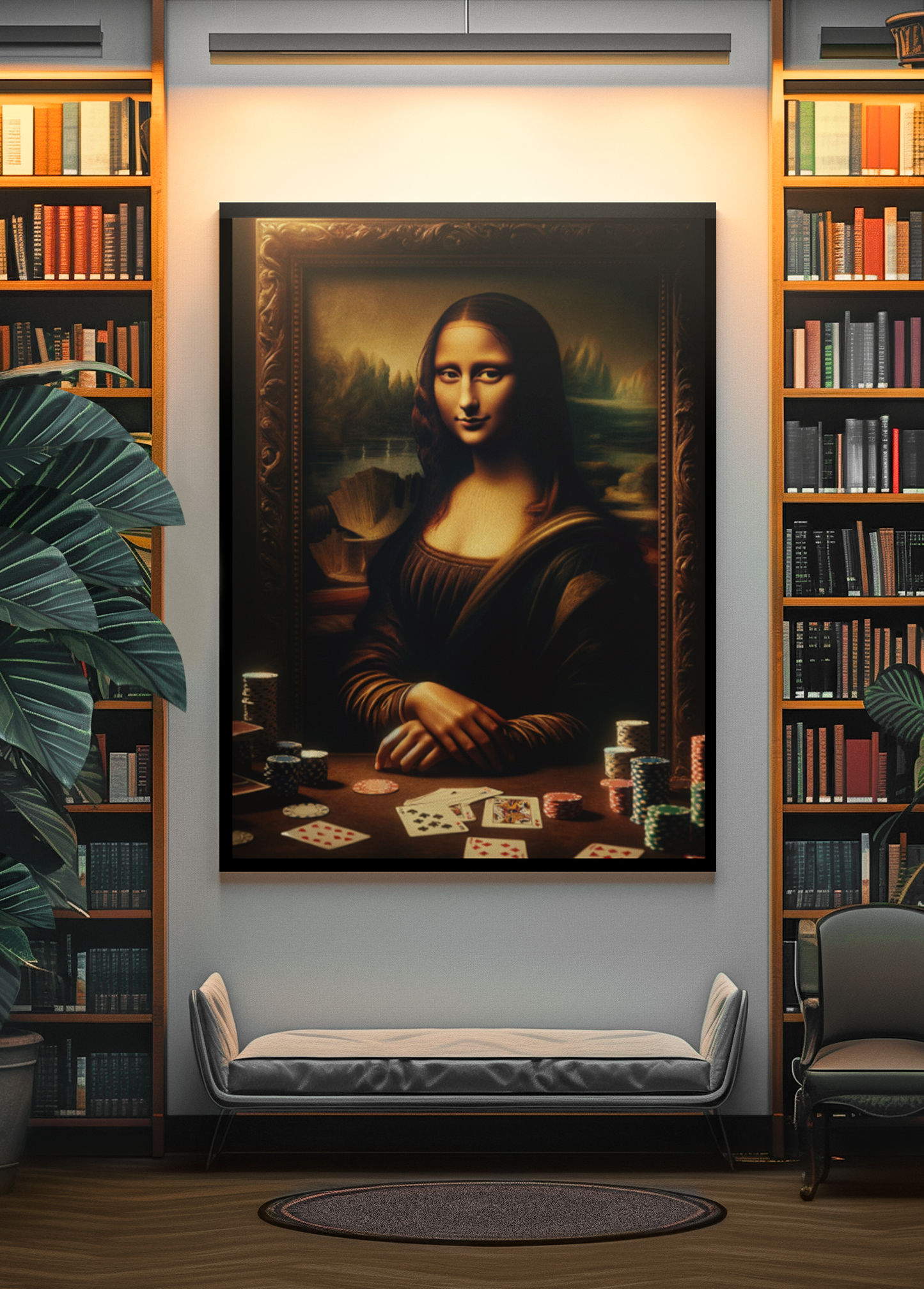 Mona Lisa's Winning Smile Matte Canvas, Stretched, 1.25"