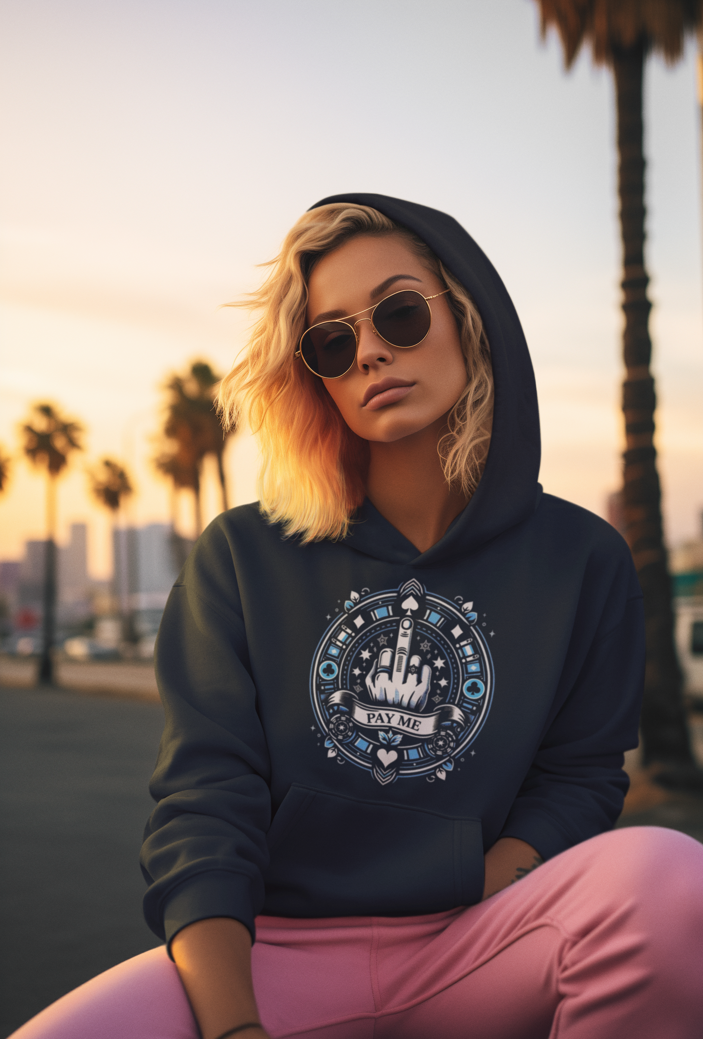 Poker Gawd Pay Me Three-Panel Fleece Hoodie