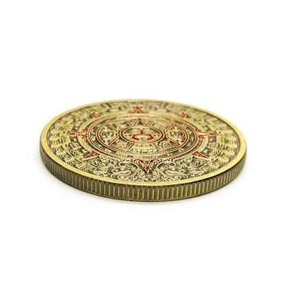Mayan Aztec Calendar Gold Coin Fidget Toys for Anxiety ADHD EDC Gadgets Finger Skill Juguetes Antiestrés Ansiedad